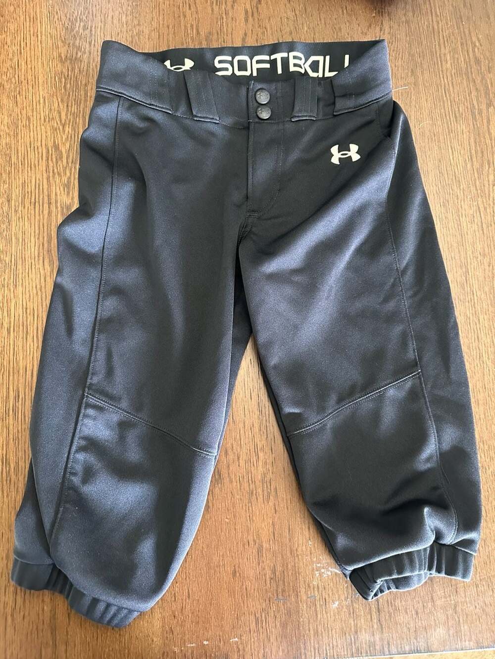 Under Armour Softball Pants Size Ym Black Youth Medium